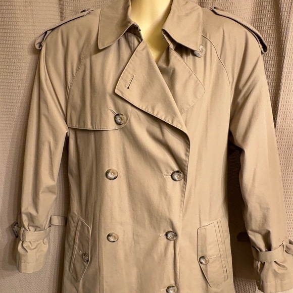 London Fog Raincoat Trench Winter Coat Tan Women's 6 - Picture 3 of 15